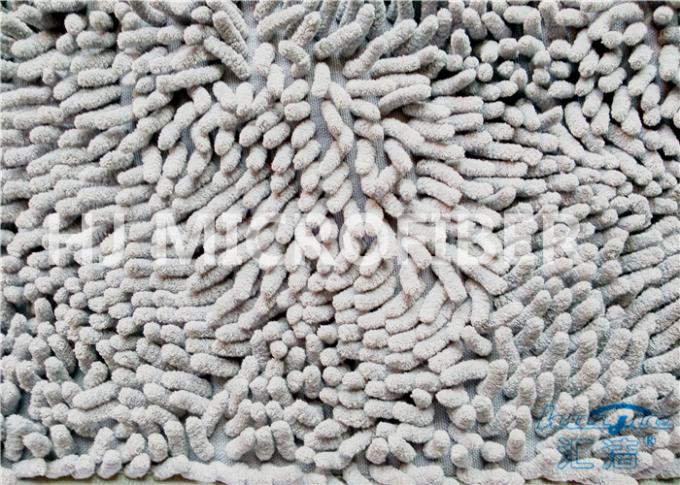 Серый цвет полового коврика кухни Microfiber Non-Выскальзования затыловки большого синеля плюша резиновый