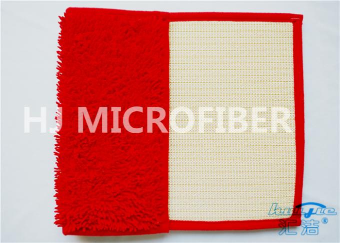 Красная пушистая Eco-Содружественная циновка Microfiber сильно absorbent с нутряной пеной
