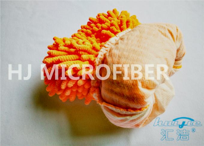 Быстр-сухой длинной перчатки мытья Microfiber синеля волос солнечный оранжевый, противокоррозионный
