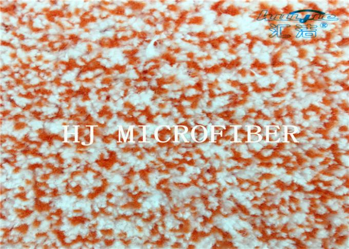 Апельсин смешал связанную ткань ватки коралла Microfiber с твердотянутым проводом нейлона