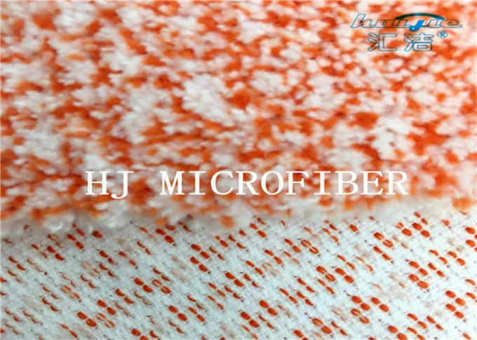 Апельсин смешал связанную ткань ватки коралла Microfiber с твердотянутым проводом нейлона