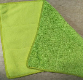Позеленейте переплетенный Моп пыли 25*35км Микрофибер ткани Терри рекомбинации 480гсм