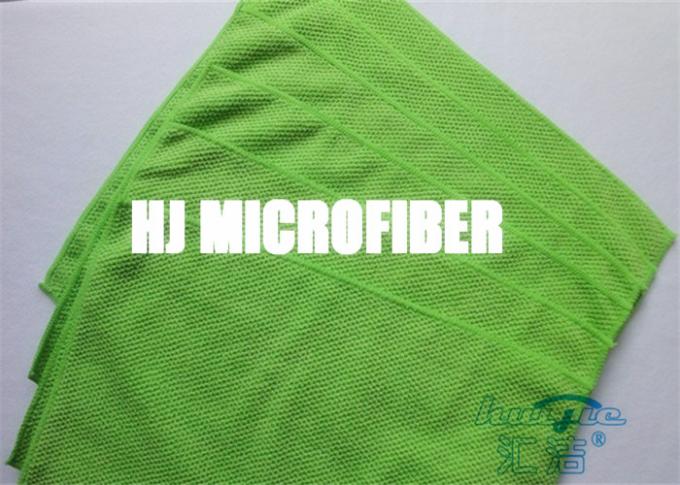Зеленая ткань чистки Microfiber картины жаккарда жемчуга полиэстера/полиамида большая с сильной абсорбцией
