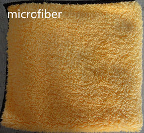 Рука ватки коралла шить очищая полотенце 40*40км желтое 300гсм спорт Микрофибер