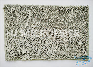 Серый цвет полового коврика кухни Microfiber Non-Выскальзования затыловки большого синеля плюша резиновый