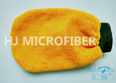 Померанцовый полиэфир 4,4&quot; перчатки 80% мытья автомобиля Microfiber ватки коралла x 8,8&quot;