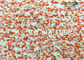 Оранжевая смешанная связанная ткань ватки коралла Микрофибер с твердотянутым проводом нейлона